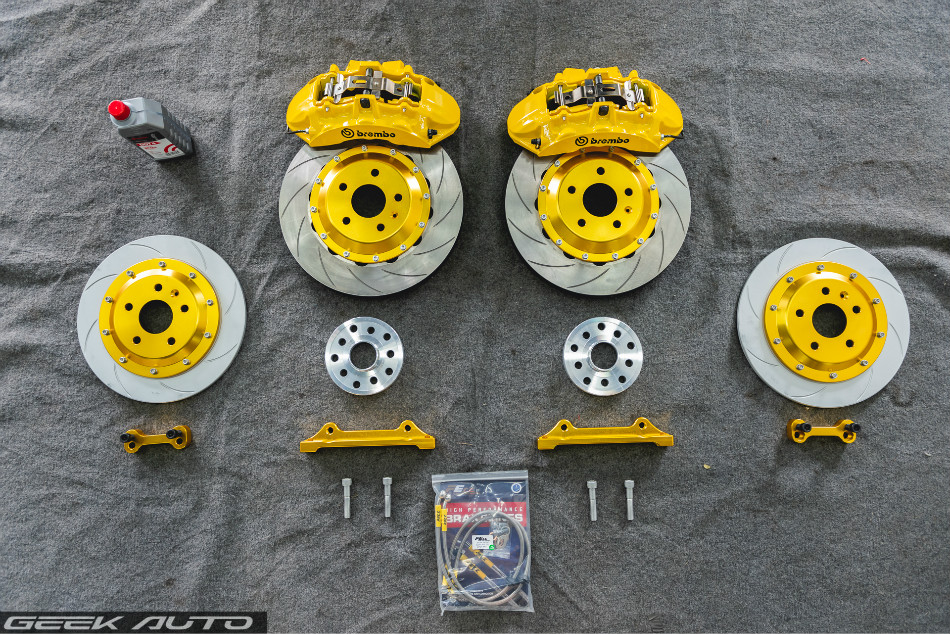 大众途观改Brembo6活塞前刹车套件