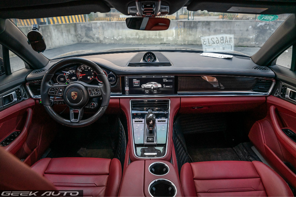 保时捷新panamera971改碳纤维内饰件 turbo尾翼